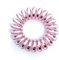10er Set Spiral Haargummi - Haargummis für weniger Spliss und gebrochene Haare - Haargummi Spirale für feine Haarpartien - Telefonkabel Spiralhaargummi, rosa-metallic, 3,5 cm