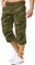 Indicode Herren Nicolas Check 3/4 Cargo-Shorts inkl. Gürtel | Herrenshorts aus Baumwolle Dired Camouflage, 3XL