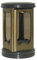 legendURN Aluminium Grablaterne mit Granit eckig Bronze