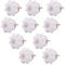 Knober Möbelknöpfe Keramik Weiß Porzellan 40mm Landhausstil Shabby-Chic Schrankknopf Türgriff (08. 10 Stück BLANC07)