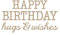 Spellbinders Glimmer Hot Foil - Piatto di compleanno con scritta Hugs & Wishes, in metallo, 3,6 x 1 cm