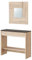 Habitdesing Conjunto Mueble Recibidor Cajón Espejo Entrada Pasillo Estilo Moderno Industrial Óxido 92x33x79 cm