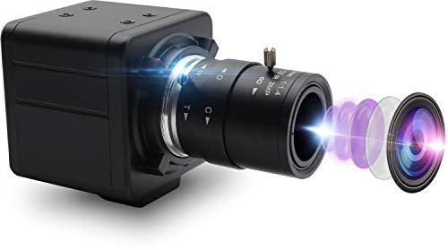 1080P USB Camera wit 2.8-12mm Varifocal Lens HD 2MP 0.01Lux Low Light Webcam with IMX322 Sensor Industrial Camera Support H.264 USB Play & Plug For Computer Laptop