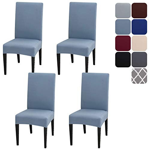 Aisprts Stuhlhussen 4er Set Stretch Stuhlhussen für Esszimmerstühle, Abnehmbarer Waschbarer Stühle Schutz Dekoration Stuhlbezug für Haus, Küche, Hotel, Restaurant, Bankett, Hochzeit, Party
