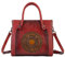 Handtasche aus echtem Leder für Damen, Retro-Prägung, Mandala-Design, Geldbörse, Organizer, Vintage, handgefertigt, Crossbody, 3299 Rot