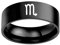 OAKKY Unisex Hip Hop 12 Konstellation Sternzeichen Biker Ring Edelstahl Horoskop Astrologie Schmuck Geschenk Skorpion Schwarz Größe 57 (18.1)