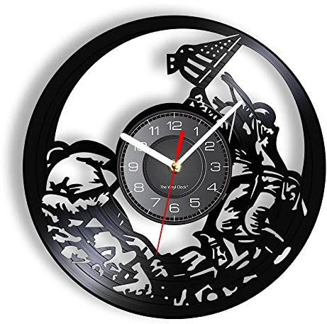 Smotly Vinyl Wanduhr Feuerwehrmann Rettung Live Modell Wanduhr Memorial Wanduhr Geschenk