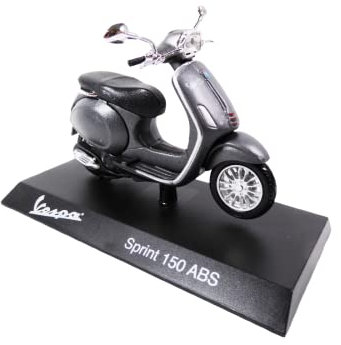 OPO 10 - Collezione Scooter in Miniatura 1/18 Compatibile con Piaggio Vespa Sprint 150 ABS Grigio - 2014 - Ves1004