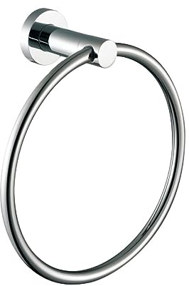Nes Home Brass Round Wall Mounted Modern Towel Ring Chrome