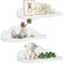 Pyjacos Étagères Murales Lot de 3 pour Salon Chambre Bureau Salle de Bains ou Cuisine des Nuages,blanche-3L