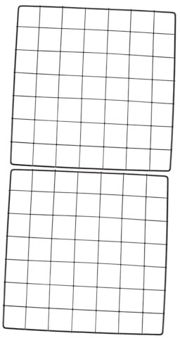2Pcs Black Grid Wall Organizer 35X35Cm Iron Wall Grid for Photos Art and Memo Display Ideal for Home Dorm and Office Decoration