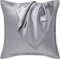 Seiwohl Satin Kissenbezug 40x40 2er Set, Weich wie Seidenkissenbezug Silk Pillowcase, Vegane Seide Kopfkissenbezug Kissenhülle Seidenkopfkissen Kopfkissen bezug für Haar und Haut, Grau