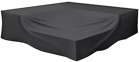 Garden Furniture Covers 200 x 150 x 75 cm Outdoor Patio Set Cover for Chair Set, Extra Large Outdoor Garden Furniture Waterproof Rectangular Patio Table Cover 600D Oxford fabric, Windproof, Anti-UV