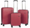 HANSEKOFFER Koffer Set 3 teilig · Reisekoffer mit Rollen · Hartschalenkoffer Set mit Zahlenschloss · Trolleys Handgepäck, Mittelgroß & Groß · Leicht · Weinrot