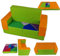 Leanbe Spielsofa 4in1 Kindersofa Puzzle Couch Kinderzimmersofa Spielmatratze fürs Kinderzimmer Kindermöbel (Grün)