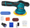 Blau Akku Poliermaschine, Automöbel Poliermaschinen, 12V Elektrischer Polierer mit 2PCS 2000mAh Batterien, 2800-5500RPM, 8 Variable Geschwindigkeit, LED-Anzeige, für Auto Polieren