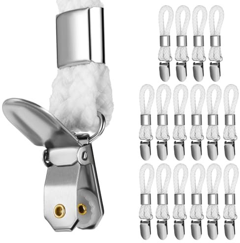 Cabilock 16Stücke Handtuchhalter Aufhänger Clips Handtuchclips für Handtücher Handtuchaufhänger Bad Handtuchhaken Handtuchklammern Küche Geschirrtücher Haken Handtuch Clips zum Aufhängen