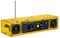 AOVOTO ALK103 FM/DAB Radio Do It Yourself (DIY) Kits mit Acrylgehäuse, DIY DAB+/FM Sets mit Weckmodus & LCD-Display & Stereo-Soundbox (gelb)