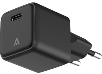 Alkaya GaN 20W USB C Ladegerät PD 3.0 Schnellladegerät, USB C Adapter EU Netzteil Schnellladung Kompatibel mit iPhone iPad Samsung Xiaomi Google Pixel und Allen Universellen USB-C-Netzteilen，Schwarz