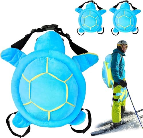 Theaque Schildkröten-Polster für Snowboarden, Ski, Schutzausrüstung, Set, niedliche Schildkröte, 3D-Hüftprotektoren zum Skaten, Schildkrötenkissen, gepolstert, Knieschoner für Kinder und Erwachsene,