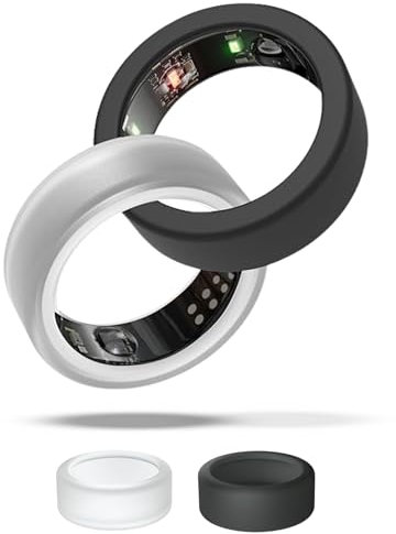 Bewinner Smart Ring Cover Für Oura Ring Gen 3 - Anti-Kratz Silikon Schutzring Elastisch für Sport Klettern Kochen 2er Pack (S)