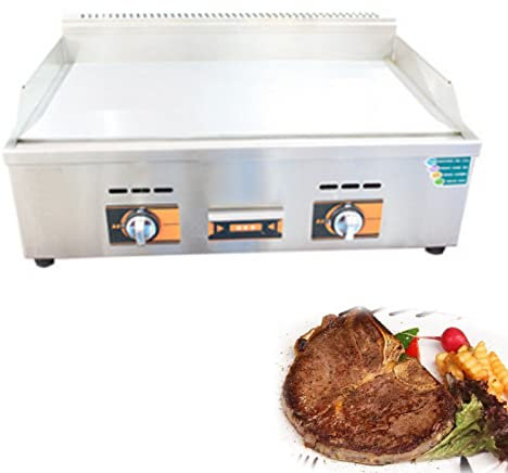 Plancha De Gas Comercial, Plancha De Gas Propano Resistente, Plancha Comercial De Gas Para Encimera Con Quemadores De Control Manual, Parrilla Portátil De Acero Inoxidable, Cocina De Restaurante, Bar