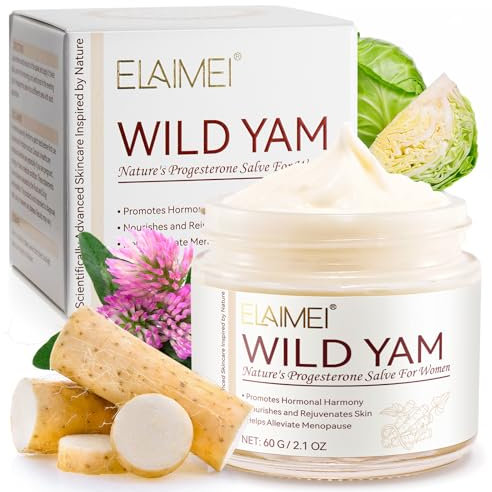 Crème D'igname Sauvage, Wild Yam Cream, Women's Wild Yam Cream, Crème Visage Anti-âge, Crème à l'yam Sauvage pour Femme, Crème Anti Rides Pour Tous Types de Peaux, Relief for Dry Skin, 60g
