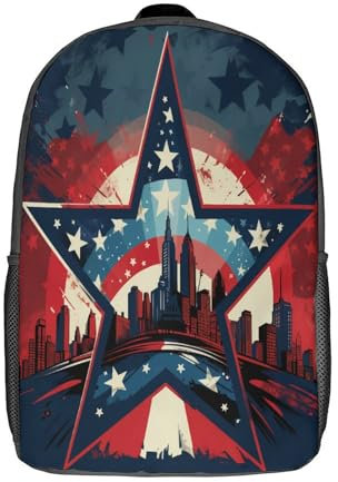 HAAPYILUO USA Schulrucksack Jungen Mädchen Teenager Schultasche Wasserdicht Rucksack Damen Herren Schulranzen Laptop Tasche Backpack 17inch