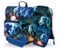 Baagl Schulranzen Set Jungen 5 Teilig, Ergo Schultasche ab 1. Klasse, Ergonomische Grundschule Ranzen mit Brustgurt (Roboter)