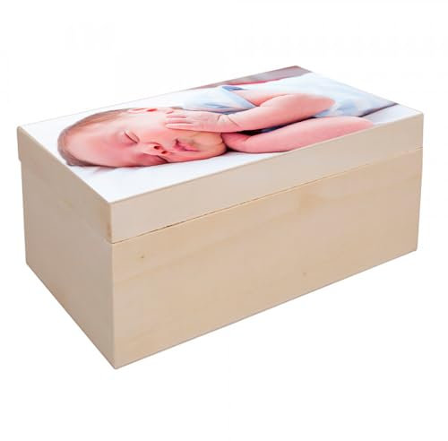 Calledelregalo Cajas de madera personalizada con foto, regalo para bodas, cumpleaños, aniversarios, regalos de inauguración de casa, recuerdos de baby shower
