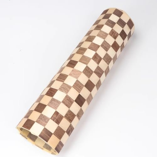 Hojas de chapa de madera maciza de madera maciza de nogal negro y arce de doble tono, 0.25 mm de grosor, 2.5 x 0.4 m, transforma muebles, bricolaje, guitarras, paredes y más