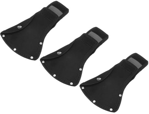 M METERXITY 3-Pack Hatchet Sheath, Axe Sheath for 1.32LB Axe, Double Snap Axe Head Cover Portable for Outdoor Hiking/Outdoors Work Hatchet Blade Protector Hatchet Cover [Black]