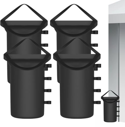 Set di 4 sacchi di sabbia vuoti per gambe della tenda a baldacchino, 108,9 kg, resistenti, 1680D, sacchi di sabbia per gazebo, ombrelli, pergolati, ombrelloni e mobili da giardino