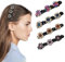 NOOMII 4 Stück geflochtene Haarspangen mit Kristallsteinen, elegante Haarspangen für Frauen, vielseitige Haar-Accessoires für schnelles Umstylen, Styling und Abteilen – Perfekt für Alltag und Anlässe