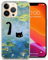 AIGAT Van Gogh Lustige Katzenparodie Meme TPU Silikon Handyhülle für alle iPhone Modelle - Klar Transparente Stoßstangen Handyhülle - Design 3