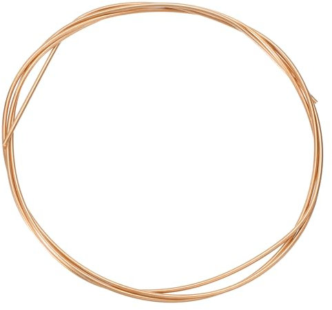 sourcing map 1 Rolls 14 Gauge Soft Copper Wire 6 Feet, 99.9% Solid Pure Bare Copper Wire for Electroculture Gardening, Jewelry Making, Beading DIY Craft