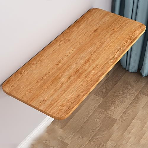 Wandmontierter Klapptisch mit Stahlhalterung für kleine Räume, einfacher Arbeitsschreibtisch für Zuhause, Büro, schmaler langer Wandtisch für Computer oder Kinder, 80 x 30 cm