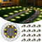 FIFlying 16 Stück Solar Bodenleuchten Aussen 8 LEDS Außenleuchte Solarleuchte für Garten Wasserdicht Gartenleuchte für außen Terrasse Rasen Hof Gehweg, Warmweiß