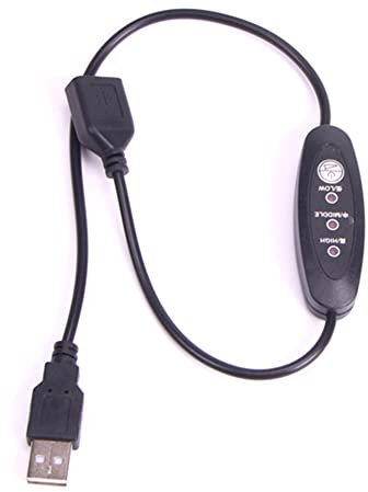 Qusedwey USB 5V-12V Temperature Controller Heater Thermostat 3-Speed Adjustable 24W