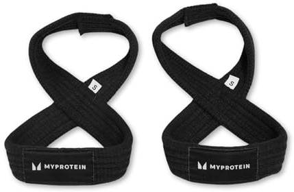 Myprotein Figure 8 Lifting Straps for Weight Lifting, Deadlifts, Powerlifting | High-Performance Wrist Support for Gym, Strength Training & Bodybuilding