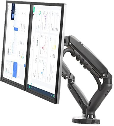QZCX Computerständer Support NB F160 Dual-Monitorhalter Full Motion Dual Arm Monitorhalterung 17-30 Zoll Monitorhalterung Belastung je 2-9 kg Hohe Flexibilität(NO USB)