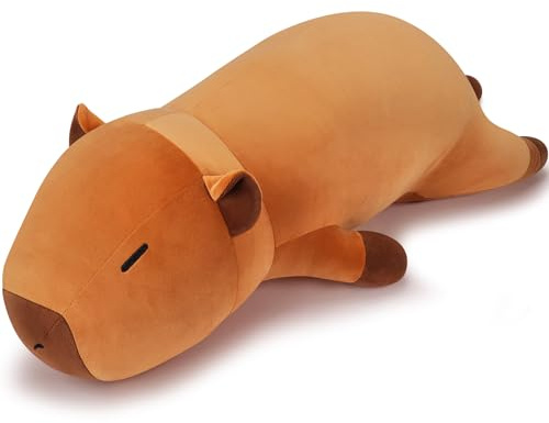 29.9 inch Capybara Plush Toy Large Plush Capybara Giant Age 3+ Cuddly Toy Stuffed Animal Plushies Pillow Cuddle Cute Plush Stuffed Capybara Toys Cushion Christmas Birthday New Year Soft Gift