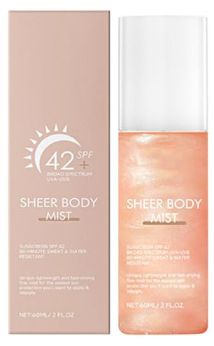 Spray Sonnenschutzmittel, 60 Ml SPF Spray Feuchtigkeitsfeuchter, Sonnenschutz, Lang Anhaltende Hautpflegeprodukte, UV-Breitspektrum-UV-Schutz Für Männer Und Frauen