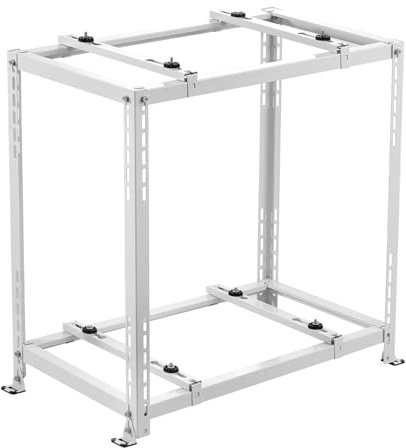 VEVOR Mini Split Ground Stand, Anti-Vibration Mini Split Stand for 9000-18000 BTU Ductless Air Conditioner Heat Pump, Heavy Duty AC Base Bracket Floor Mount w/ 250kg Max. Load,Dual Levels