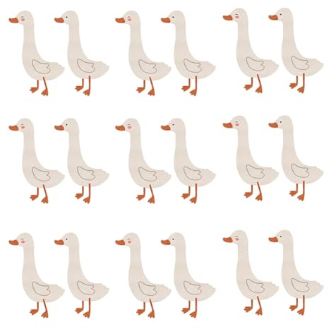 Koolenry Funny Animals Art Decorations Cute Goose Duck Wall Stickers,Waterproof PVC Decals for Nursery Bedroom Murals Wall Decor