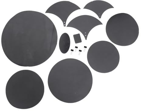 Schwarz Trommeldämpfungsmatten 14 Stück, für Schlagzeug und Becken | Selbstklebend, Positionierbare Dämpfung, für Studioaufnahme und Live Soundkontrolle, Ebr Material