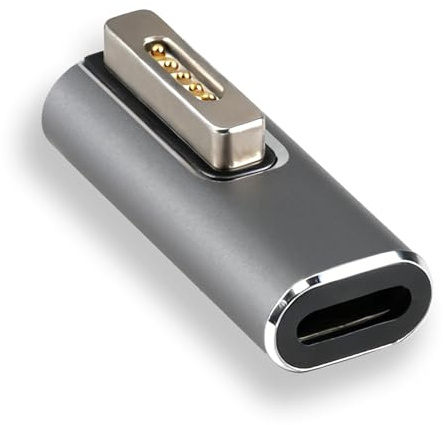 Adaptateur Type-C magnétique, Pointe en T Compatible, Convertisseur Type-C PD 45W à 100W, Alliage d’Aluminium, Chargeur Rapide sécurisé, Adaptateur Portable pour appareils Type-C