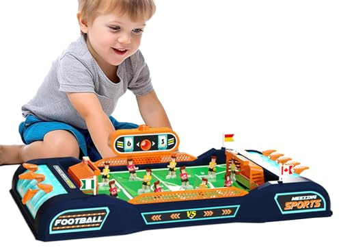 Mini Tabletop Soccer Game - Compact Football Board Set, Interactive Sports Toy, Durable Play, Score Tracking System | Portable Table for Kids Adults Family Indoor Entertainment Night