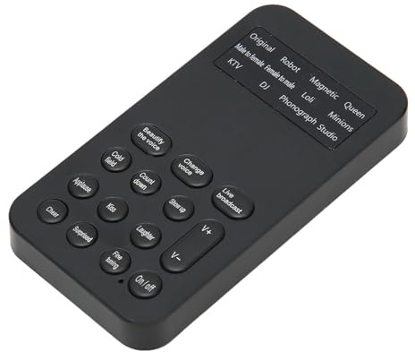 Ejoyous Portable Voice Changer, Mini Sound Card with 8 Effects, Handheld Voice Modulator for Phone Calls and Gaming Fun