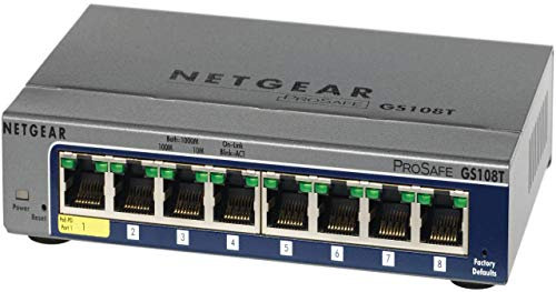 Netgear GS108T ProSafe 8 Port Gigabit Smart Switch